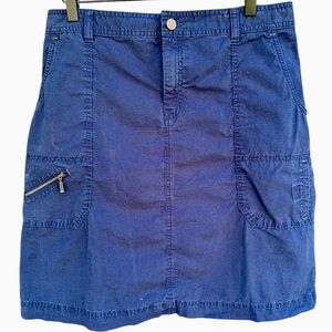 Eddie Bauer Dark Blue Y2K Cotton-Blend “Rory Gilmore” Cargo Skirt.